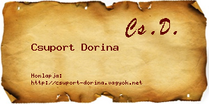 Csuport Dorina névjegykártya