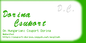 dorina csuport business card